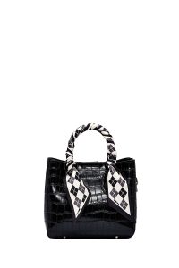 کیف زنانه مشکی بلند کروکو مینی دری مد