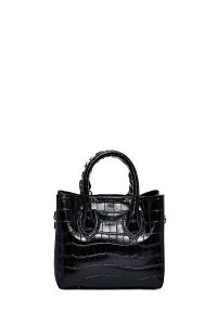 کیف زنانه مشکی بلند کروکو مینی دری مد