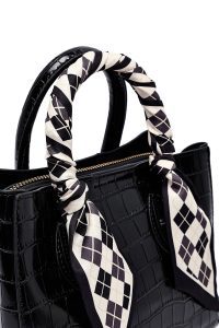 کیف زنانه مشکی بلند کروکو مینی دری مد