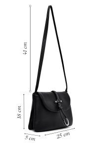 کیف زنانه مشکی بنددار دری مد