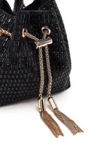 کیف زنانه مشکی سنگی مینی مراسم دری مد