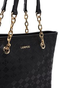 کیف زنانه مشکی طرح‌دار دری مد