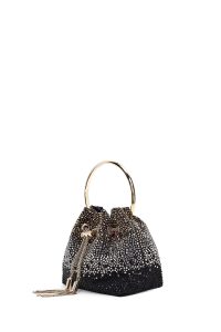 کیف زنانه مشکی مینی سنگی مراسم دری مد