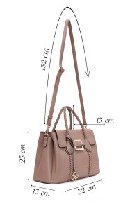 کیف زنانه ویژن بلند با جزئیات بافت دری مد
