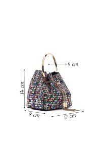 کیف زنانه چند رنگ سنگی مینی مراسم دری مد