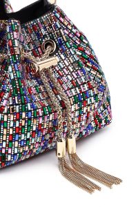 کیف زنانه چند رنگ سنگی مینی مراسم دری مد