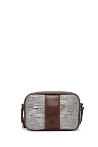 کیف زنانه کراس بادی قهوه‌ای دوشی بلند دری مد