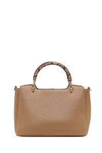 کیف زنانه کرم بلند با اکسسوری دری مد