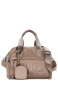 کیف زنانه کرم بلند با جزئیات اکسسوری دری مد