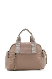 کیف زنانه کرم بلند با جزئیات اکسسوری دری مد