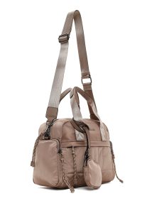 کیف زنانه کرم بلند با جزئیات اکسسوری دری مد