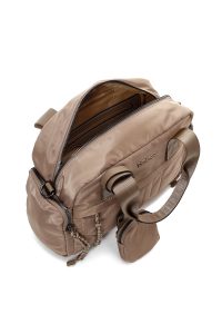 کیف زنانه کرم بلند با جزئیات اکسسوری دری مد