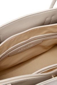 کیف زنانه کرم بلند طرح‌دار دری مد