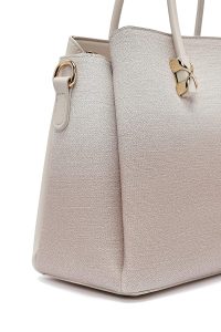 کیف زنانه کرم بلند طرح‌دار دری مد