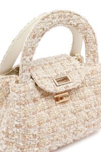 کیف زنانه کرم بلند مینی دری مد