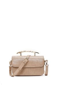 کیف زنانه کرم بلند چاپی مینی دری مد