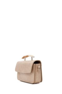 کیف زنانه کرم بلند چاپی مینی دری مد