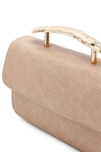 کیف زنانه کرم بلند چاپی مینی دری مد