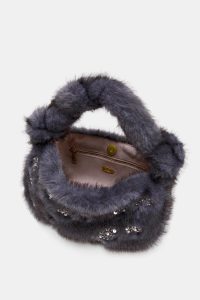 کیف زنانه کوچک خز مصنوعی براق زارا – ZARA
