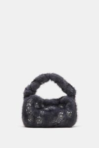 کیف زنانه کوچک خز مصنوعی براق زارا – ZARA