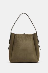 کیف سطلی زنانه بزرگ حلقه فلزی زارا – ZARA