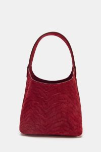 کیف سطلی زنانه جیر چرمی بافت‌دار کوچک زارا – ZARA