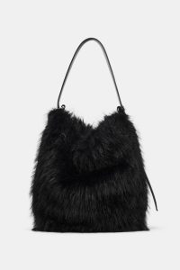 کیف سطلی زنانه خز مصنوعی زارا – ZARA