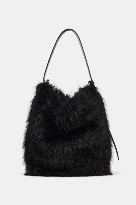 کیف سطلی زنانه خز مصنوعی زارا – ZARA