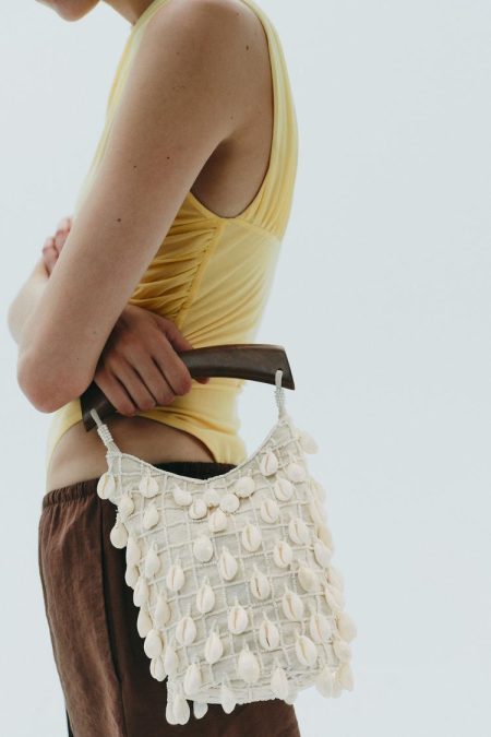 کیف سطلی زنانه پارچه‌ای منجوق‌دوزی زارا – ZARA