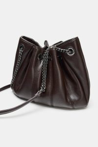 کیف سطلی زنانه چین‌دار زنجیر‌دار زارا – ZARA