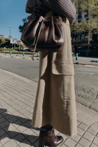 کیف سطلی زنانه چین‌دار زنجیر‌دار زارا – ZARA