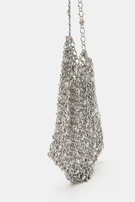 کیف سطلی زنانه کوچک منجوق‌دوزی زارا – ZARA