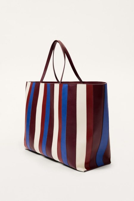 کیف شاپر زنانه چرمی راه‌راه بزرگ لیمیتد ادیشن زارا – ZARA