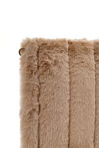 کیف مجلسی زنانه بژ دستی پشمی با بند زنجیری دری مد