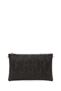 کیف مجلسی زنانه مشکی دستی کاپیتونه با بند زنجیری بلند دری مد