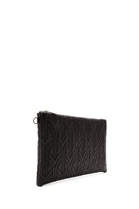 کیف مجلسی زنانه مشکی دستی کاپیتونه با بند زنجیری بلند دری مد