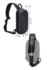 کیف کراس بادی بدون‌‌جنسیت D-Pack مشکی مینی کتان دری مد