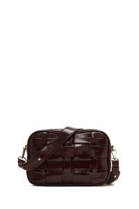 کیف کراس بادی زنانه بوردو بلند بافت دری مد