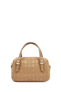 کیف کراس بادی زنانه بژ بلند طرح‌دار دری مد