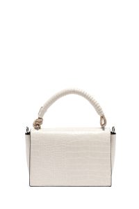 کیف کراس بادی زنانه بژ بلند کروکو طرح‌دار دری مد