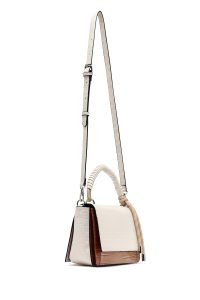 کیف کراس بادی زنانه بژ بلند کروکو طرح‌دار دری مد