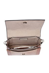 کیف کراس بادی زنانه بژ بلند کروکو طرح‌دار دری مد