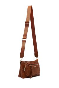 کیف کراس بادی زنانه تیره قهوه‌ای دری مد