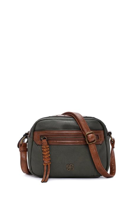 کیف کراس بادی زنانه خاکی بلند دری مد