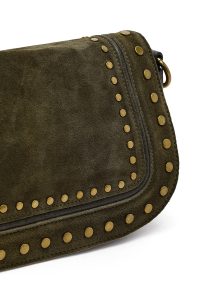 کیف کراس بادی زنانه خاکی بلند میخ‌دار جیر دری مد