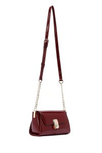کیف کراس بادی زنانه زرشکی بلند روگان مینی دری مد
