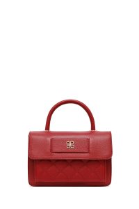 کیف کراس بادی زنانه زرشکی بلند لحافی مینی دری مد