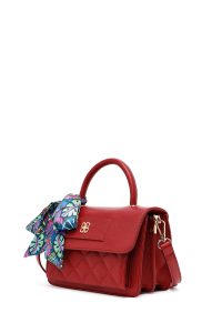 کیف کراس بادی زنانه زرشکی بلند لحافی مینی دری مد