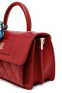 کیف کراس بادی زنانه زرشکی بلند لحافی مینی دری مد