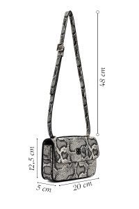 کیف کراس بادی زنانه طوسی بلند طرح‌دار دری مد